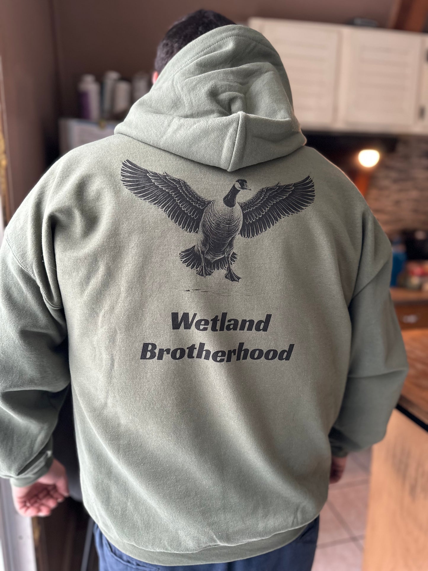 Wetland Brotherhood® Goose hoodie BW (DTG)